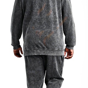Unisex Cotton Hoodie <b>Jogger</b> Tracksuit <b>Set</b> Acid Wash Casual Wear Cotton Tracksuit for Men Custom Logo Hoodie and <b>Jogger</b> <b>Matching</b> - Product Image 3