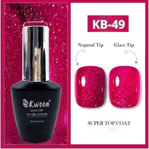 Kween Hot Pink Glitter Gel Nail Polish-Bright Holographic Iridescent Sparkle Soak-Off Gel 1 กก. - Product Image 6