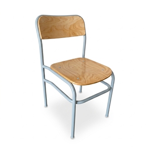 ARSU Modern Commercial Height Adjustable Student Chair Powder Coated Finish Tapered Legs Metal Frame School Hospital Apartment - Product Image 1
