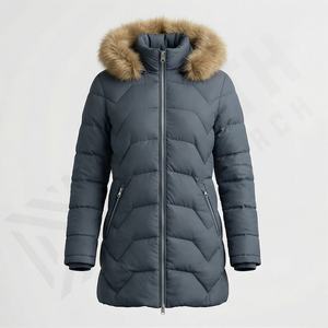 Comfortable Women Insulated Parka Jackets Winterwear Sports Fur <b>Coat</b> Windproof Casualwear Hooded Heavyweight <b>Snow</b> Outerwear - Product Image 1