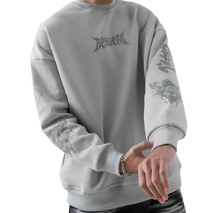 Sweat-shirt pour homme personnalisé avec logo, en coton 100% de haute qualité, coupe classique, molleton épais vintage, avec poche - Product Image 1