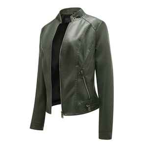 Veste en cuir pour motardes |   Blouson de moto slim fit |   Fournisseur OEM personnalisé - Product Image 2