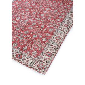 Vintage Large Area Pae-2096 Hand Knotted <b>Wool</b> Rug <b>Red</b> Orange Floral for Home Living Room Hallway Teen's Bedroom Rectangle - Product Image 2