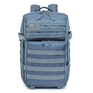 กระเป๋าเป้สะพายหลังผ้าอ๊อกซ์ฟอร์ดยุทธวิธีกลางแจ้งอเนกประสงค์สีดำพร้อมระบบ MOLLE สำหรับการเดินป่าการตั้งแคมป์การปีนเขา - Product Image 5