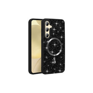 Étui en silicone mosaïque diamant de luxe pour Samsung Galaxy S24 FE compatible MagSafe, coque arrière de protection antichoc - Product Image 2