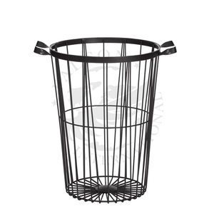 Elegante cesta mate con recubrimiento en polvo de alambre con asa Solución de almacenamiento versátil Perfecta para la cocina - Product Image 1