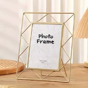 Trending Slim Gold Metal Photo <b>Frame</b> Round Design Durable <b>for</b> <b>Wall</b> & Table Display <b>for</b> Home or Office - Product Image 5