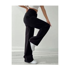 A vita alta Palazzo Black Fadeless Denim Jeans a gamba larga flessibile con vestibilità comoda - Product Image 4