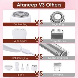 Depiladora Eléctrica Recargable 5 en 1 para Mujer, Afeitadora Corporal Húmeda y Seca sin Dolor, Cinco Cuchillas, IPX7, para Rostro, Brazos, Muslos y Zona del Bikini - Product Image 4