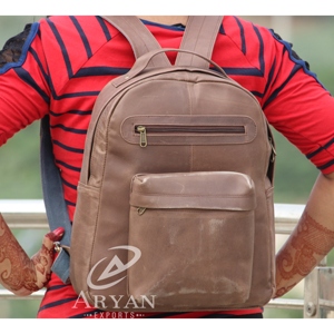 Sac À Dos en cuir Marron Fait Main Sac À Dos - Product Image 1