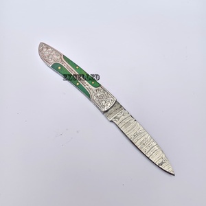 มีดพับดามัสกัสทำมือด้ามไม้ pakka ปรับแต่งได้หลากหลายใช้งานกลางแจ้งมีดตั้งแคมป์ - Product Image 3