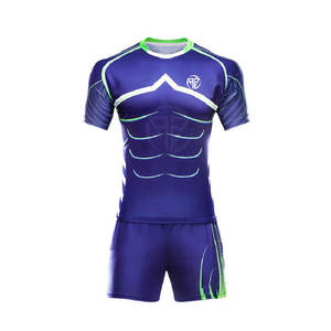Fabricant professionnel de tenues de rugby pour adultes, dernier design, 100% polyester, écologique, respirant, haute qualité - Product Image 1