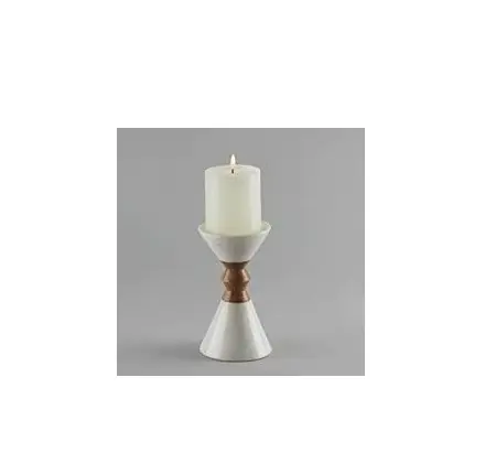 Rustic Wooden Candle Holder Wholesale Manufacturer For Home Wedding Decorating Metal Plate on Cylindrical Wooden Candle For Sale