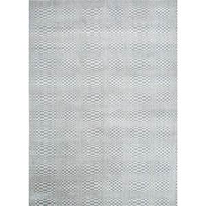 Tapis en viscose tissé à la main à motif géométrique gris et noir pour usage domestique - Hwv-53 - Product Image 1