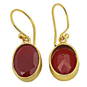 Pendientes de Oro con Rubíes para Mujer, Joyería Elegante con Piedras Preciosas, Idea de Regalo - Product Image 3