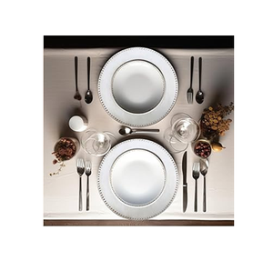 Placa de cargador de acero inoxidable decorativa para servir platos de cena placa hogar cocina decoración cargador placa - Product Image 5