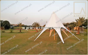 Tienda de campaña de lona 100% algodón hecha a medida, tienda de campaña ligera y móvil, ignífuga, resistente a los rayos UV, logotipo personalizado - Product Image 4