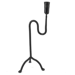 Bougeoir hexagonal en métal de style nordique - Bougeoir géométrique en fer noir mat pour la décoration moderne de la maison et de la table - Product Image 3