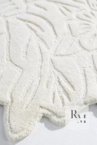 Grand tapis en laine à fleurs Boho moderne de luxe personnalisable ensemble de tapis tufté à la main persan blanc pour la maison, la chambre à coucher, le bureau - Product Image 3