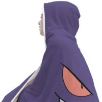 Couverture portable d'hiver personnalisée de haute qualité avec longue couverture à capuche Sherpa à capuche pour les voyages