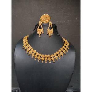 100% puro 22K chapado en oro collar pendientes anillo conjunto con estilo de lujo conjunto de joyas para mujeres usan conjunto de joyas - Product Image 1