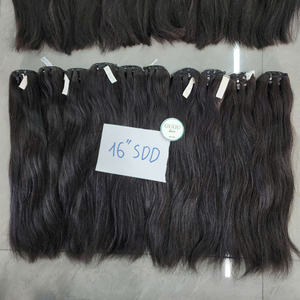 Vente en gros 100% cheveux humains vierges vietnamiens paquets de dentelle transparents droits naturels-cheveux Remy non traités peuvent être teints blanchis - Product Image 2