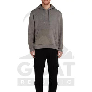 Sudadera con Capucha de Forro Polar para Hombre, Estilo Urbano, Lavado Ácido, con Bolsillo, Mezcla de Poliéster/Algodón, Corte Regular, Alta Calidad - Product Image 3