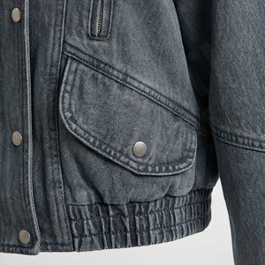 Vestes courtes en jean décontractées populaires pour femmes, vestes en jean pour femmes, vêtements d'extérieur élégants, vêtements de rue tendance, haut de couleur personnalisée - Product Image 5