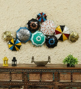 Umbrella Design Modern Design Iron Metal Wall Art Panel Superb Outdoor Home <b>Decorative</b> Hanging for Interior Use - Product Image 1
