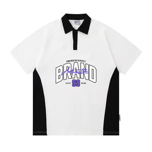 Chemises de golf pour hommes 2025 – Nouveauté tendance : lettres imprimées personnalisées, style américain, coupe ample et carrée, tissu en toile à séchage rapide - Product Image 2