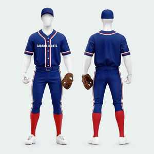 Uniformes de Béisbol de Diseño Profesional con Etiqueta Personalizada de Moda, Transpirables, de Secado Rápido, 100% Poliéster, con Nombre de Equipo Personalizado - Product Image 1