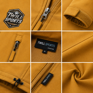 Veste softshell coupe-vent de qualité supérieure, design personnalisé pour l'hiver, avec col montant et fermeture éclair, veste softshell pour homme - Product Image 4
