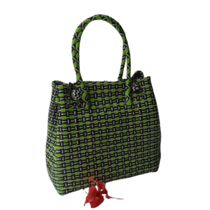 Sembagi moderno bolso de mujer ecológico de moda personalizable tejido de paja de plástico reciclado verde XXL Premium nuevo estilo - Product Image 1