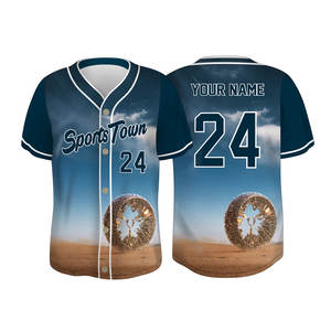 Chemise uniforme de baseball en maille personnalisée américaine TOP populaire transfert de chaleur imprimé respirant évacuation de l'humidité baseball à séchage rapide - Product Image 3