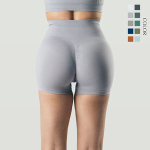 Wholesale High Waist <b>Women's</b> Fitness Gym Yoga <b>Shorts</b> Custom Logo Seamless Workout Apparel High Quality Fabric Sport Style Washed - Product Image 2
