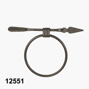 Porte-serviettes à fleurs forgé à la main, porte-serviettes en fer forgé pour salle de bain et cuisine - Product Image 4