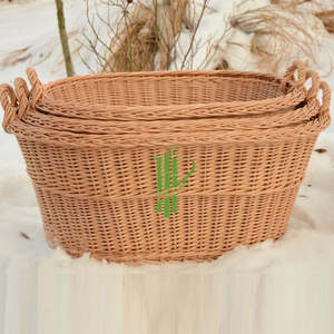 Cesta de Mimbre, Cesta de Almacenamiento Tejida de Ratán, Caja de Almacenamiento Tejida a Mano, Organizadores de Escritorio Cuadrados - Product Image 3