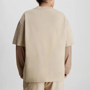 Camisas de Manga Doble para Hombre de Último Diseño, 100% Algodón, Tela de Estambre, Impresión Personalizada, Tela Gruesa con Efecto Desgastado, Mangas Completas - Product Image 3