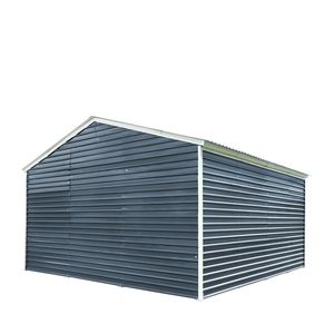 Abri de voiture individuel en métal 12FT x 20FT avec toit en aluminium et paroi latérale ouverte, auvent en acier pour stationnement de véhicules - Product Image 6