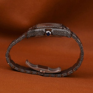 Montre automatique de plongée pour homme, entièrement sertie de diamants en moissanite noire VVS, boîtier carré en acier inoxydable, résistance à l'eau 100 bars, personnalisable - Product Image 5