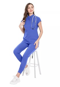 Thời Trang Bệnh Viện Đồng Phục Y Tá Vẻ Đẹp Nha Khoa Salon Làm Việc Quần Áo Chà Đồng Phục Y Tế Tẩy Tế Bào Chết Bộ Cho Nam Giới Phụ Nữ Ngắn Tay Áo - Product Image 3