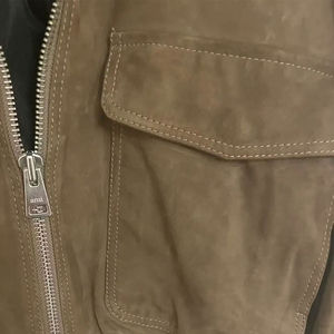 <b>Men</b> High Quality ODM Canvas <b>Suede</b> Leather Turtleneck Casual Cowboy Mexican Style Front Logo Breathable Windproof Winter <b>Jacket</b> - Product Image 5