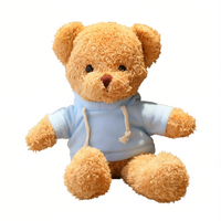 Ours en peluche avec pull bleu, rembourrage en coton PP, vêtements et accessoires pour bébés de 0 à 24 mois, unisexe