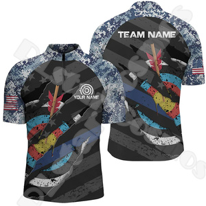 T-shirt de tir à l'arc personnalisé unisexe T-shirt imprimé par sublimation avec boutons pour hommes - Product Image 6