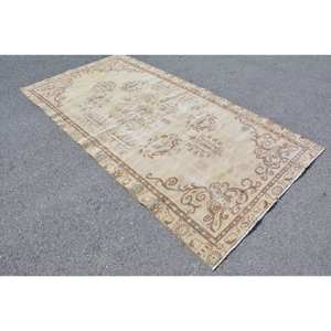 พรมขนสัตว์สีเบจสีน้ำตาลคลาสสิกขนาด4.9x9.4ฟุตแนววินเทจสไตล์ตุรกีสานเรียบมีลวดลายเย็บปะติดปะต่อกันสำหรับห้องนั่งเล่นห้องโถงของตกแต่ง - Product Image 2