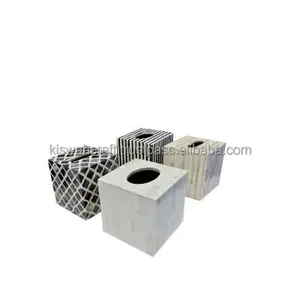 Meilleur porte-mouchoirs en MDF poli fait à la main avec incrustation de papier osseux pour le rangement des serviettes, durable, écologique, pour restaurant/fête/usage domestique - Product Image 3