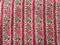 Tissu en coton 100% biologique indien léger, imprimé sur mesure, tissé à la main, pour la confection de vêtements pour filles, de textiles de maison, de chemises et de rideaux