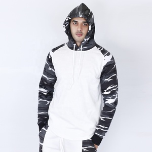 100% motif de camouflage en tissu de haute qualité personnaliser sweat à capuche surdimensionné décontracté blanc Logo personnalisé impression broderie sweats à capuche pour hommes - Product Image 1