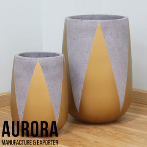 Jardinières modernes et minimalistes en fibrociment écologiques avec trous de drainage, peintes à la main, pour jardin de fleurs – Fournisseur Vietnamien - Product Image 5