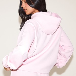 Sudadera con capucha con cremallera de felpa francesa de 400 Gsm para mujer, Sudadera con capucha con gradiente de lana de algodón de 380g con etiqueta privada personalizada de otoño alto - Product Image 2